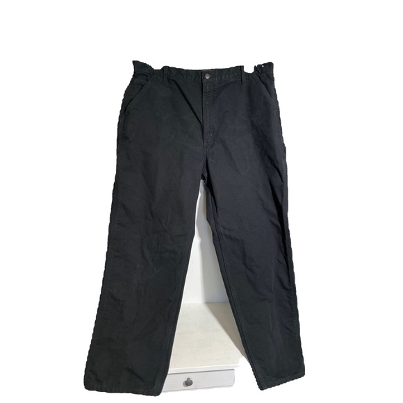 CARHARTT Mens LOOSE FIT WASHED DUCK FLANNEL-LINED UTILITY WORK PANT Size… - Picture 5 of 9